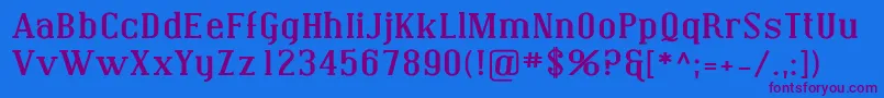 Coving11 Font – Purple Fonts on Blue Background