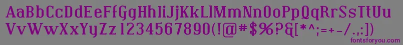 フォントCoving11 – 紫色のフォント、灰色の背景