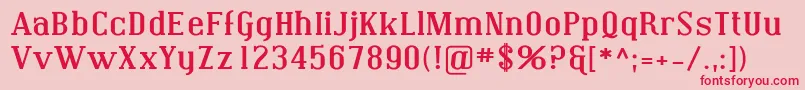 Coving11 Font – Red Fonts on Pink Background