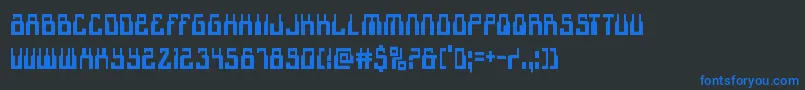 1968odysseycond-fontti – siniset fontit mustalla taustalla