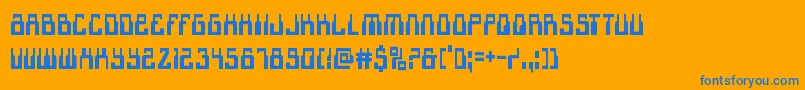 Шрифт 1968odysseycond – синие шрифты на оранжевом фоне