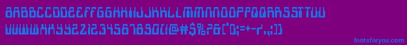 Шрифт 1968odysseycond – синие шрифты на фиолетовом фоне