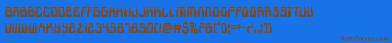 1968odysseycond Font – Brown Fonts on Blue Background