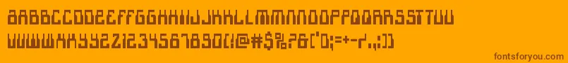 1968odysseycond Font – Brown Fonts on Orange Background