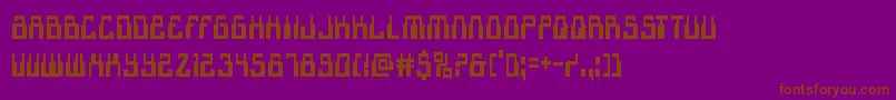 フォント1968odysseycond – 紫色の背景に茶色のフォント