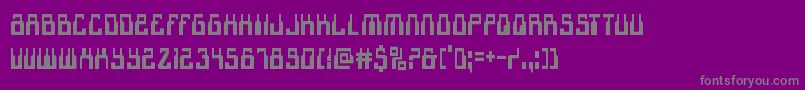 フォント1968odysseycond – 紫の背景に灰色の文字
