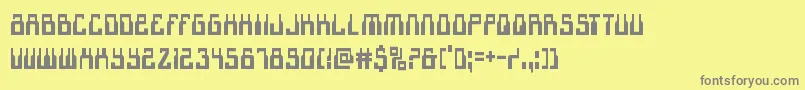 1968odysseycond-fontti – harmaat kirjasimet keltaisella taustalla