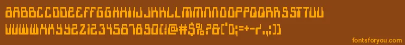 1968odysseycond Font – Orange Fonts on Brown Background