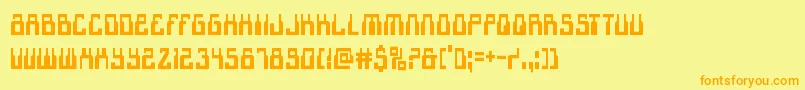 Шрифт 1968odysseycond – оранжевые шрифты на жёлтом фоне
