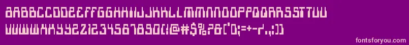 1968odysseycond-fontti – vaaleanpunaiset fontit violetilla taustalla