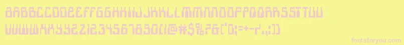 1968odysseycond-fontti – vaaleanpunaiset fontit keltaisella taustalla