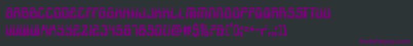 Шрифт 1968odysseycond – фиолетовые шрифты на чёрном фоне