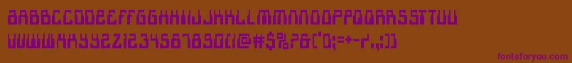 フォント1968odysseycond – 紫色のフォント、茶色の背景