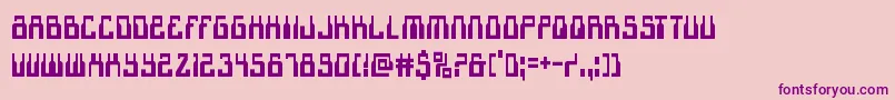 Шрифт 1968odysseycond – фиолетовые шрифты на розовом фоне