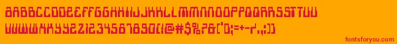 フォント1968odysseycond – オレンジの背景に赤い文字