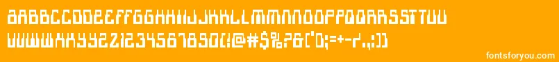 1968odysseycond Font – White Fonts on Orange Background