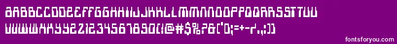 Шрифт 1968odysseycond – белые шрифты на фиолетовом фоне