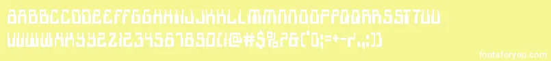 Шрифт 1968odysseycond – белые шрифты на жёлтом фоне