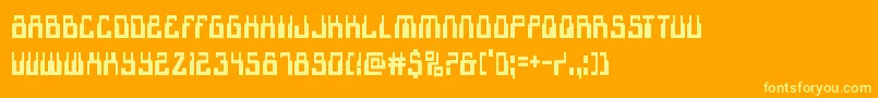 Шрифт 1968odysseycond – жёлтые шрифты на оранжевом фоне