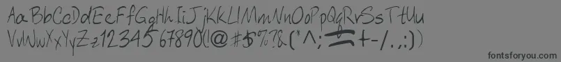 Шрифт AberaRegularTtnorm – чёрные шрифты на сером фоне
