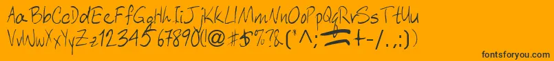 AberaRegularTtnorm Font – Black Fonts on Orange Background