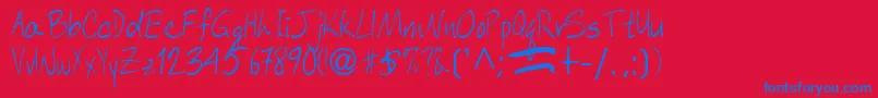 AberaRegularTtnorm Font – Blue Fonts on Red Background