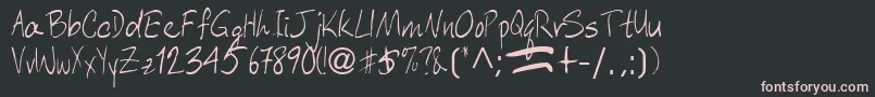 フォントAberaRegularTtnorm – 黒い背景にピンクのフォント