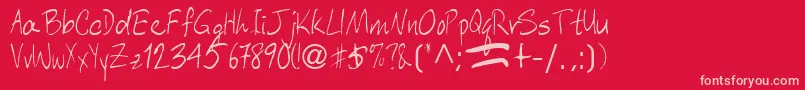 AberaRegularTtnorm Font – Pink Fonts on Red Background