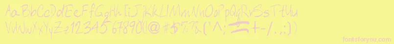 AberaRegularTtnorm Font – Pink Fonts on Yellow Background