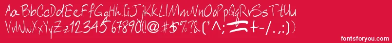 AberaRegularTtnorm Font – White Fonts on Red Background