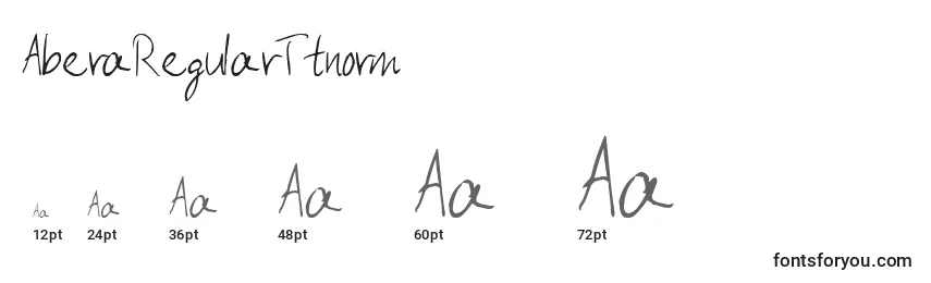 AberaRegularTtnorm Font Sizes