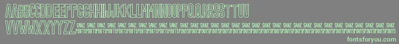 NoveeyOutline Font – Green Fonts on Gray Background