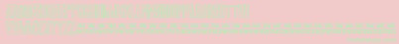 NoveeyOutline-Schriftart – Grüne Schriften auf rosa Hintergrund