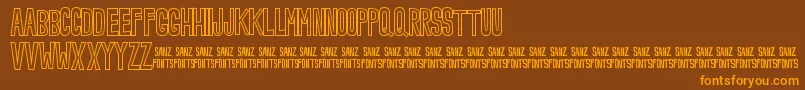 NoveeyOutline Font – Orange Fonts on Brown Background