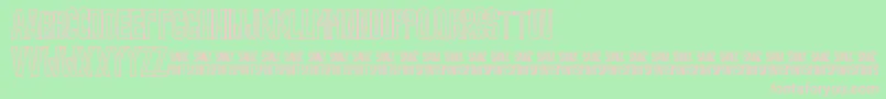 NoveeyOutline Font – Pink Fonts on Green Background