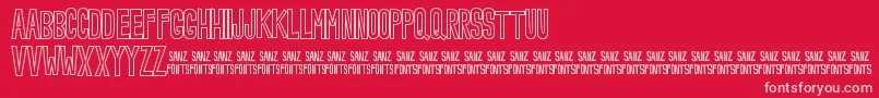 NoveeyOutline Font – Pink Fonts on Red Background