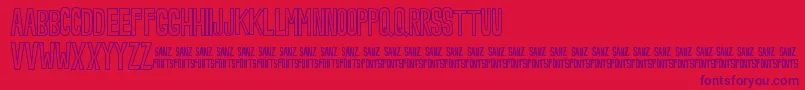 NoveeyOutline Font – Purple Fonts on Red Background