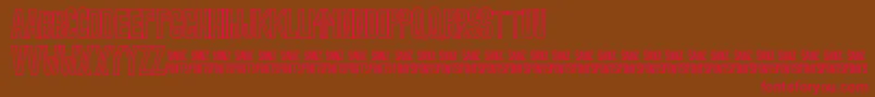 NoveeyOutline Font – Red Fonts on Brown Background