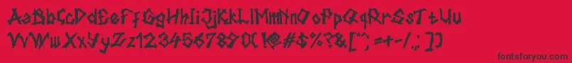 TulisanTanganku Font – Black Fonts on Red Background