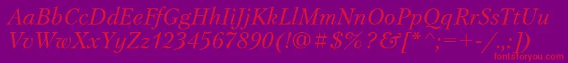 Ptr2 Font – Red Fonts on Purple Background