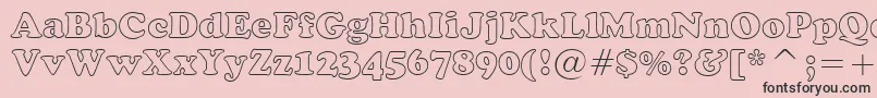 CooperBlackOutlineBt Font – Black Fonts on Pink Background
