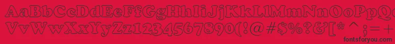 CooperBlackOutlineBt Font – Black Fonts on Red Background