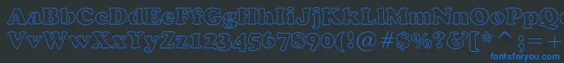 CooperBlackOutlineBt Font – Blue Fonts on Black Background