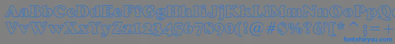 CooperBlackOutlineBt Font – Blue Fonts on Gray Background