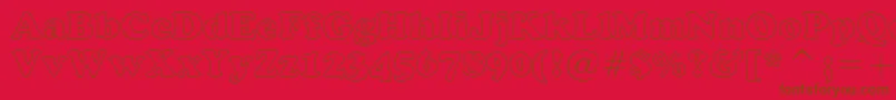 CooperBlackOutlineBt Font – Brown Fonts on Red Background