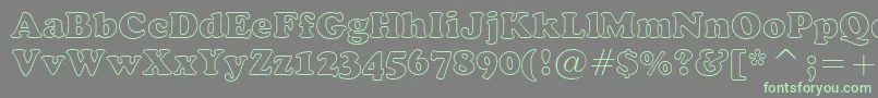 Шрифт CooperBlackOutlineBt – зелёные шрифты на сером фоне