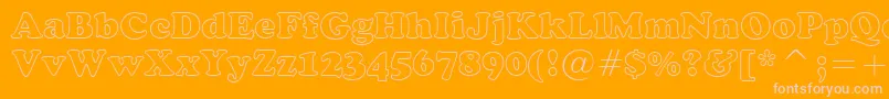 CooperBlackOutlineBt Font – Pink Fonts on Orange Background