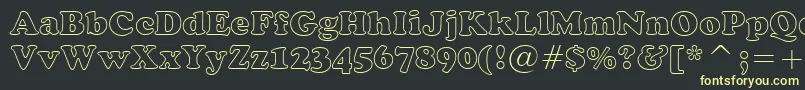 Шрифт CooperBlackOutlineBt – жёлтые шрифты на чёрном фоне