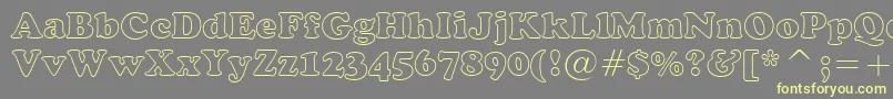 CooperBlackOutlineBt Font – Yellow Fonts on Gray Background