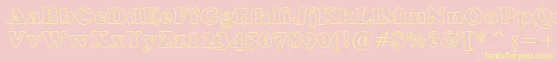 CooperBlackOutlineBt Font – Yellow Fonts on Pink Background
